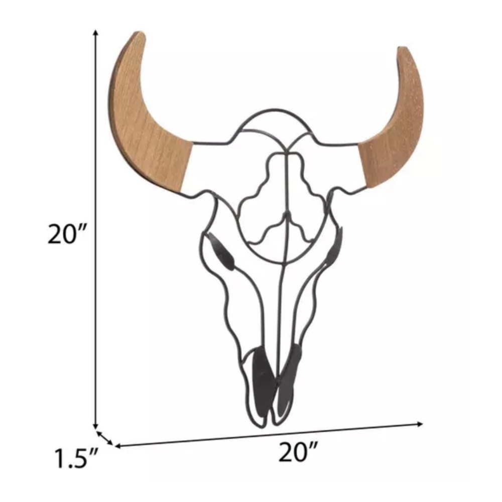Bull skull decor